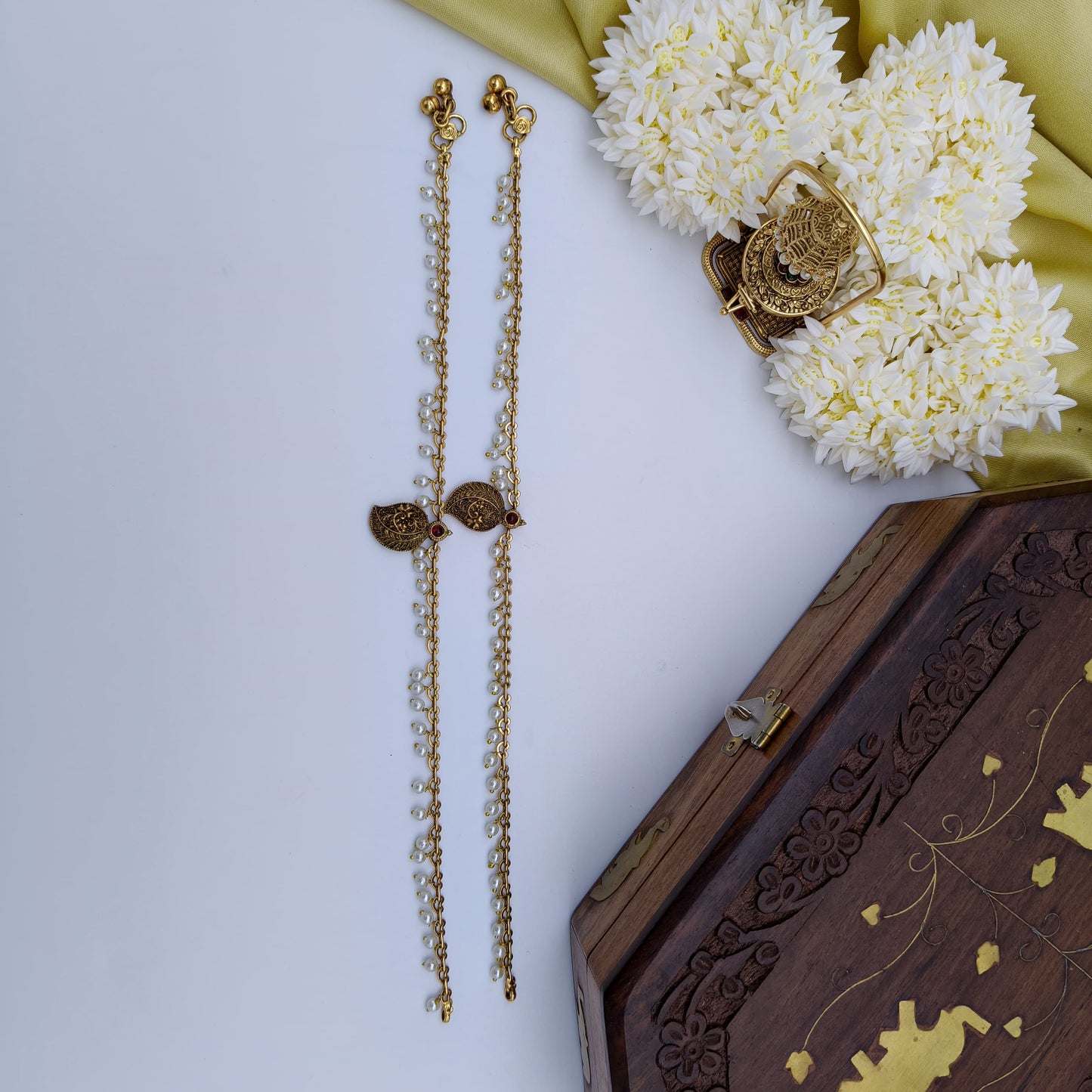 Pearl mango anklets