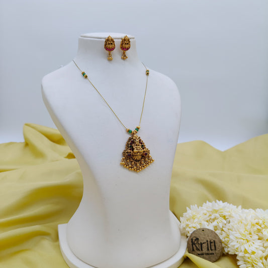 Invisible Lakshmi Temple Necklace Set