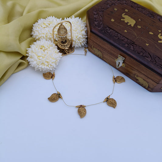 Traditional mango invisible necklace