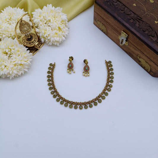 Premium green AD necklace
