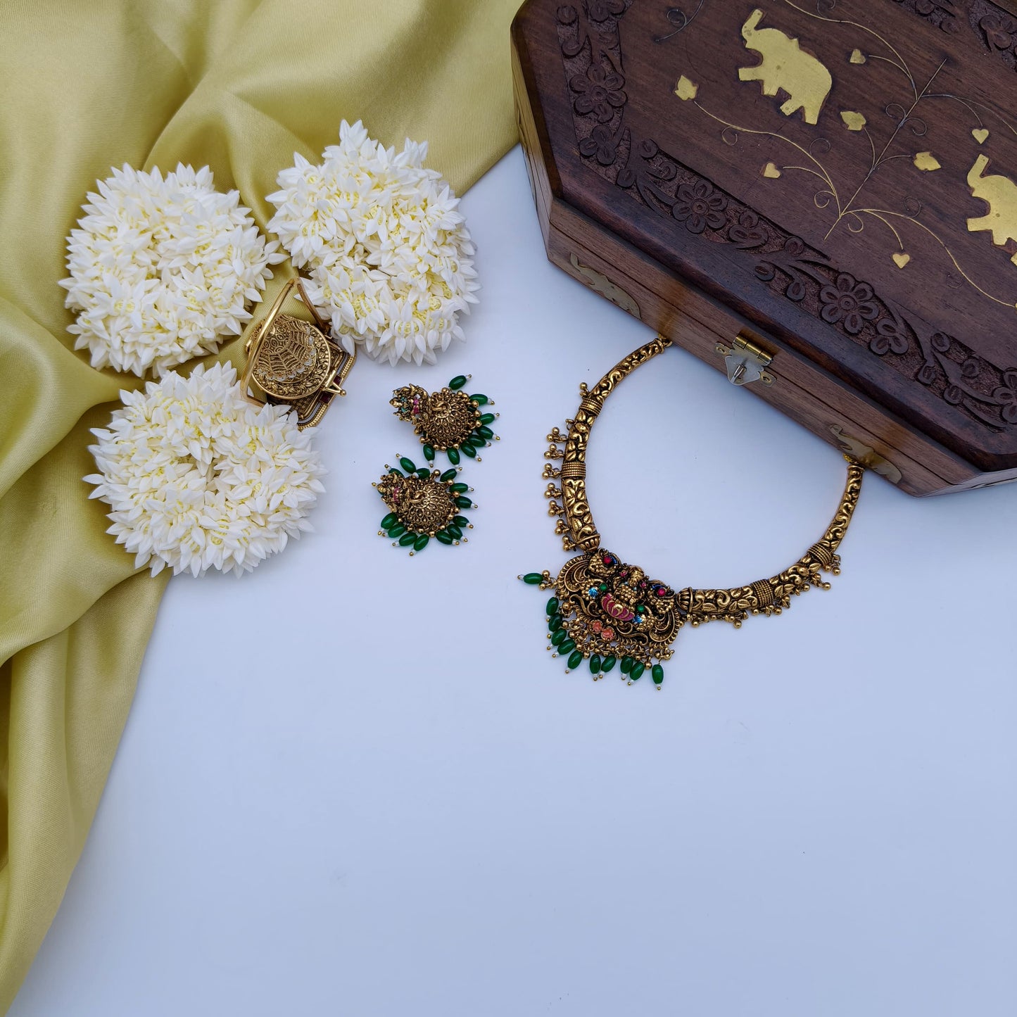 Lakshmi painted necklace set
