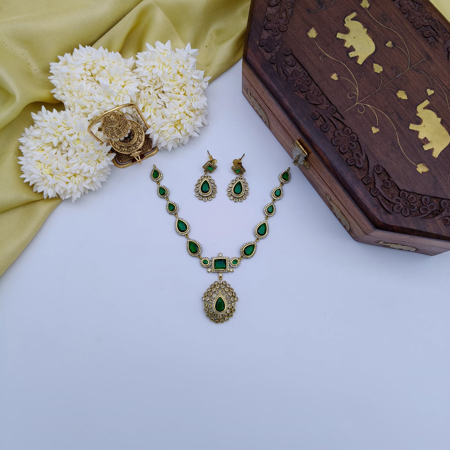 Jyothika AD necklace set