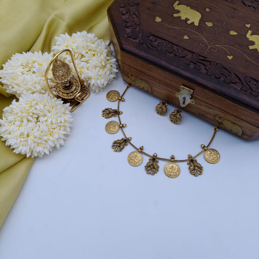 Kashi peacock necklace set