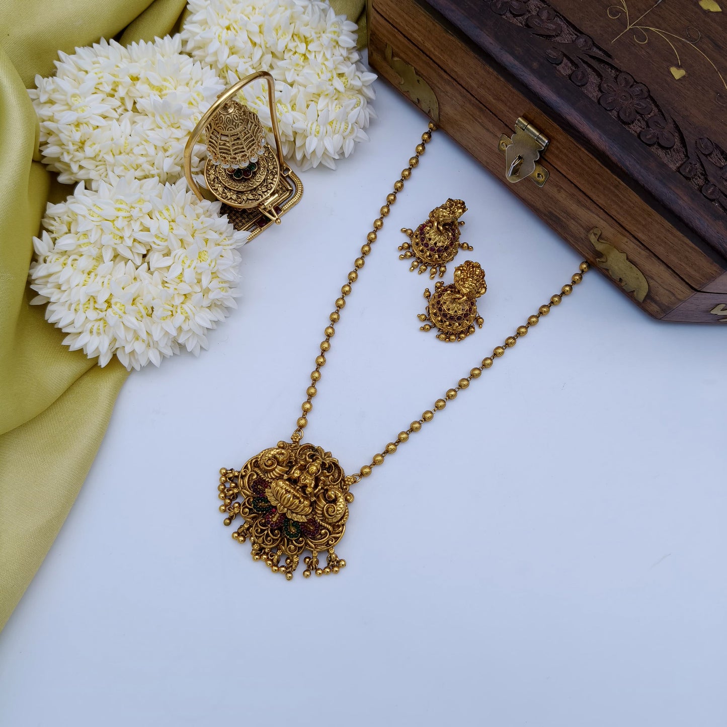Premium mayoora lakshmi necklace