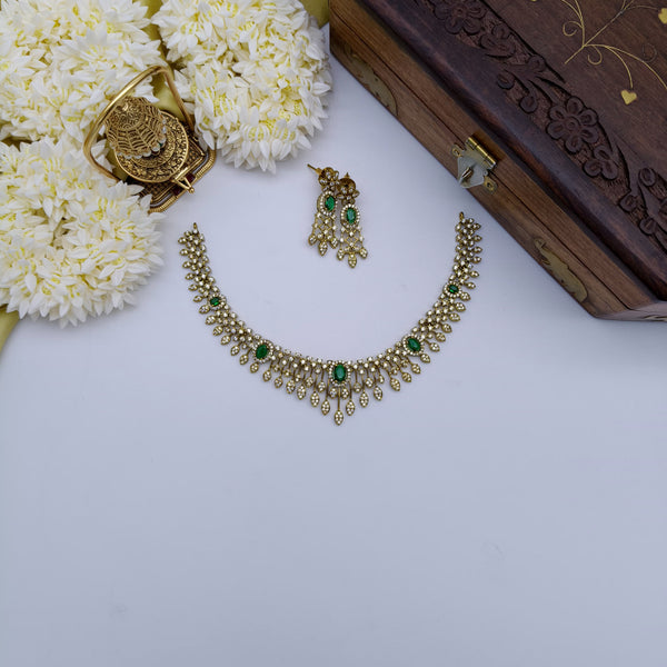 Bridal Green AD necklace set