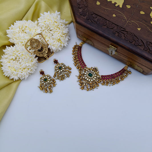 Premium ruby stone necklace